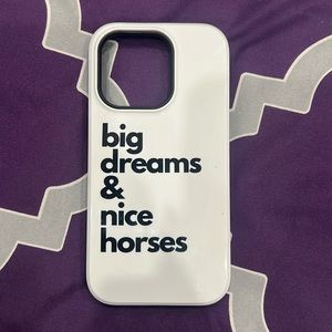 Big Dreams & Nice Horses iPhone 13 Hard Shell Cell Phone Case Protector Plastic